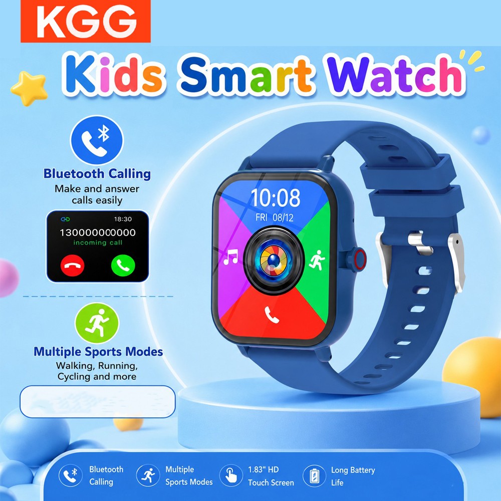 Smartwatch Watches For Kid Boy Waterproof - ساعة ذكية للأطفال بشاشة HD مقاس