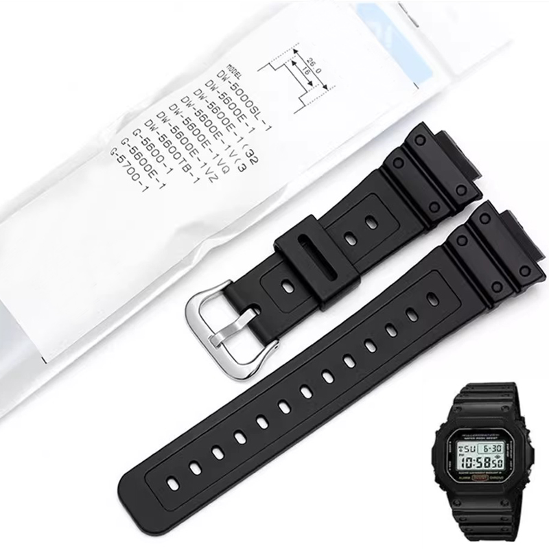 Casio Watches Smartwatch - حزام سيليكون مربع صغير من الراتنج