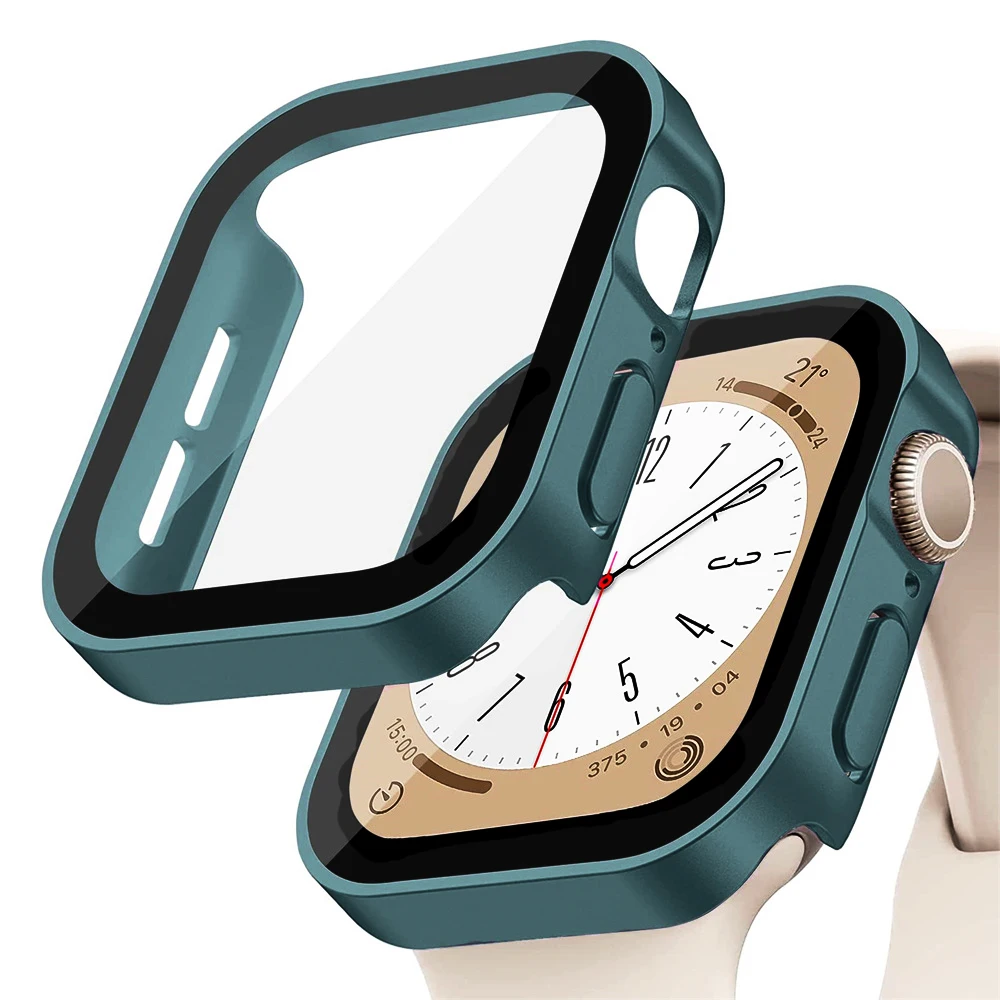 Watches Not Smartwatch - زجاج + غطاء لساعة أبل سلسلة