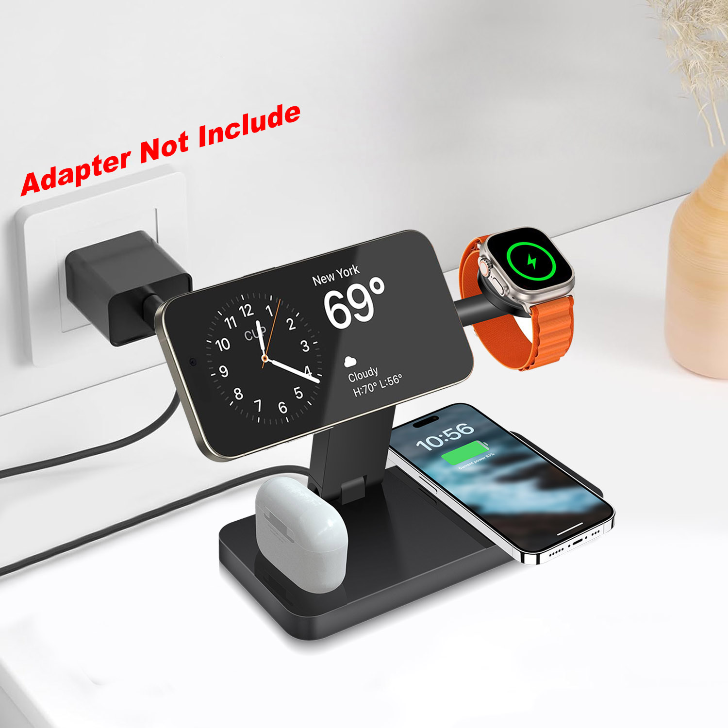 Smartwatch Watches For Iphone - شاحن لاسلكي مغناطيسي 4 في 1