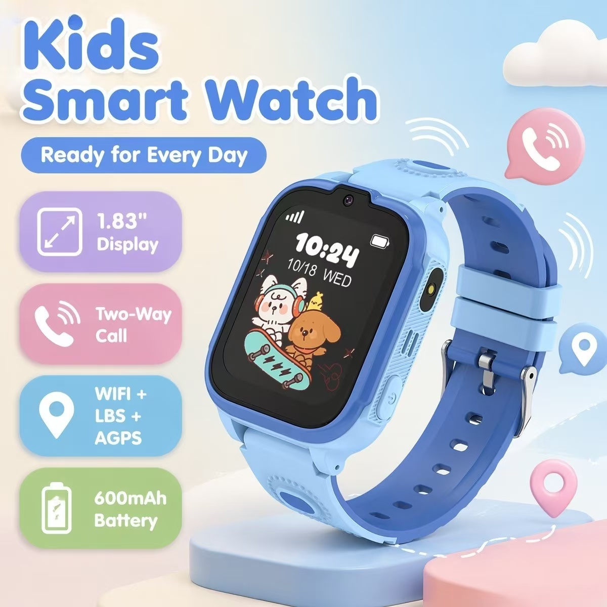 Kids Watches Not Smartwatch - ساعة ذكية للأطفال DH28 بشاشة 1.83