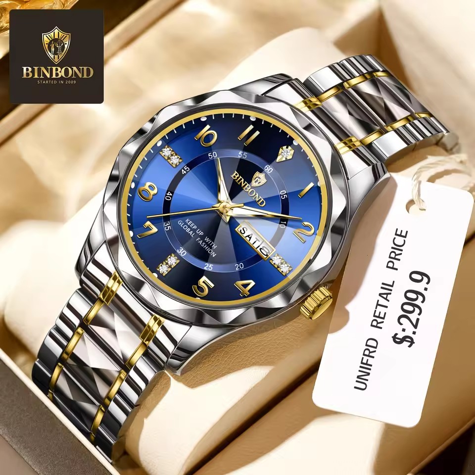 Watches Not Smartwatch - ساعة رجالية عصرية مع إضاءة ليلية