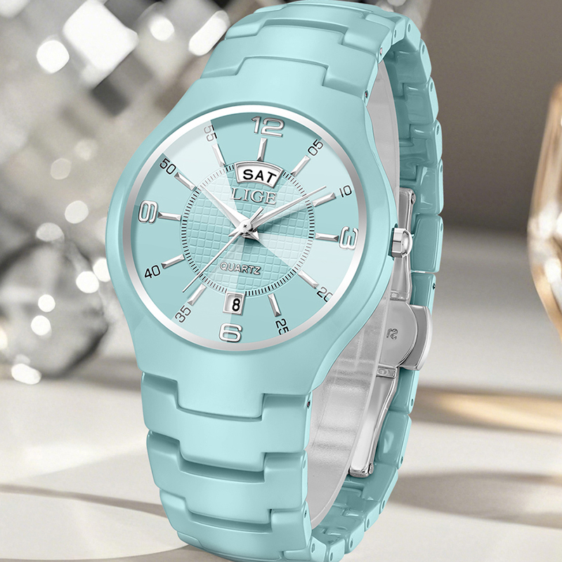 Luxury Ceramic Watch - ساعة يد نسائية فاخرة من LIGE،
