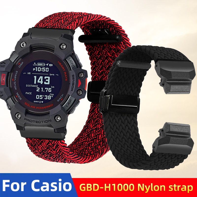 Casio Watches Smartwatch - حزام ساعة من النايلون المرن GBD