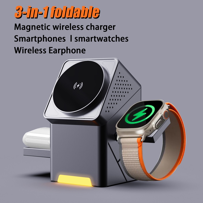 Smartwatch Watches For Iphone - شاحن لاسلكي مغناطيسي 3 في 1