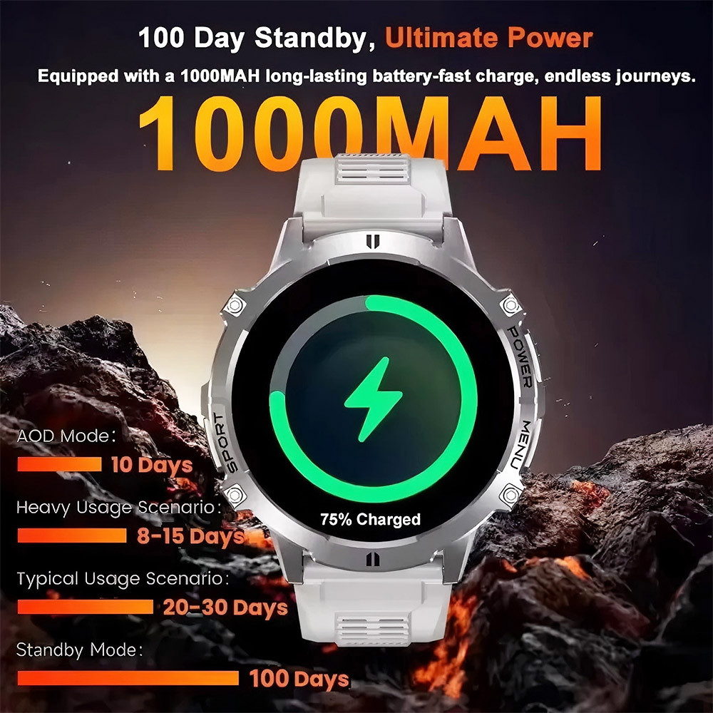 ساعة ذكية عسكرية رياضية محدثة  - مراجعة Altimeter Compass Watch وسعره