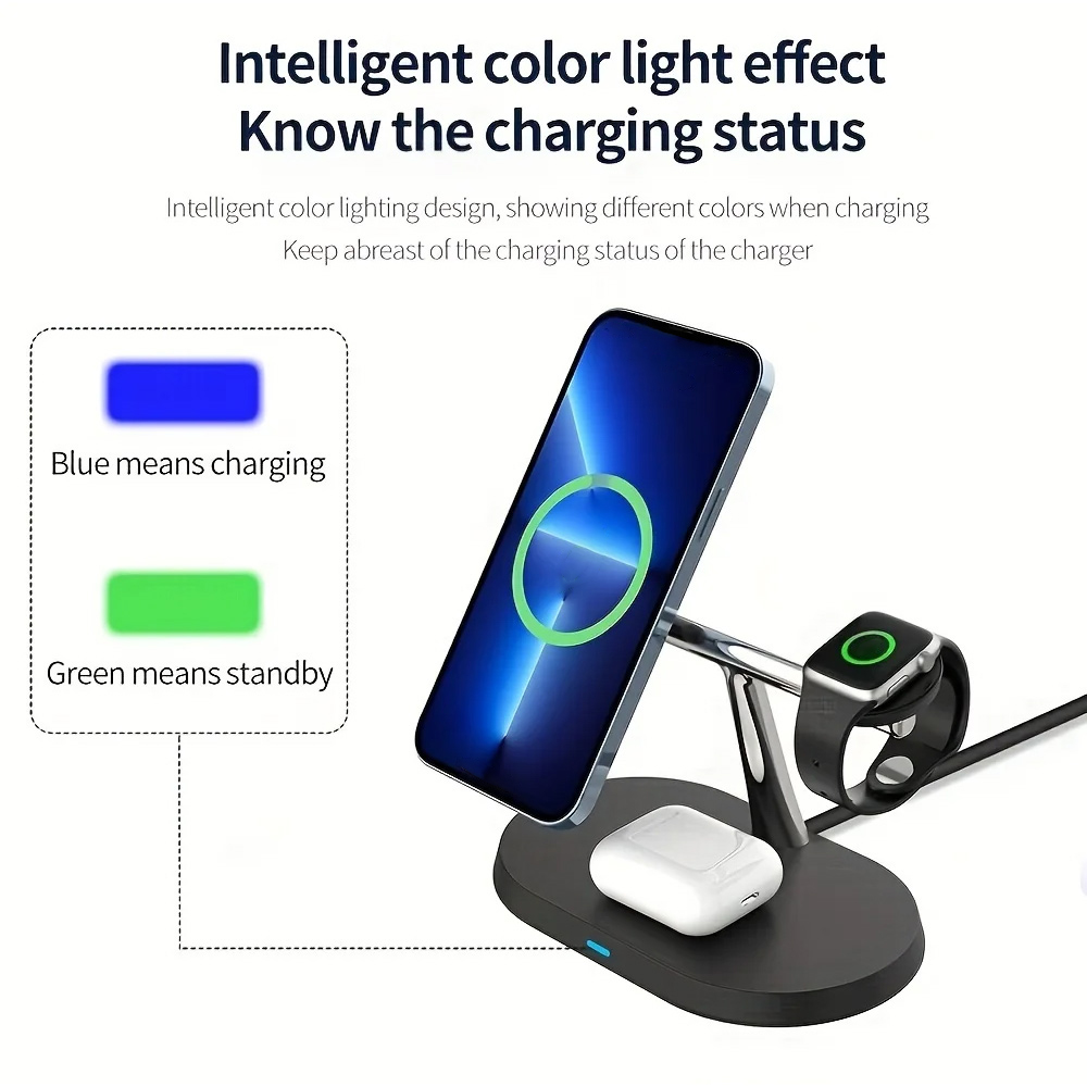 شاحن لاسلكي مغناطيسي 3 في 1 لأ - مراجعة Smartwatch Watches For Iphone وسعره