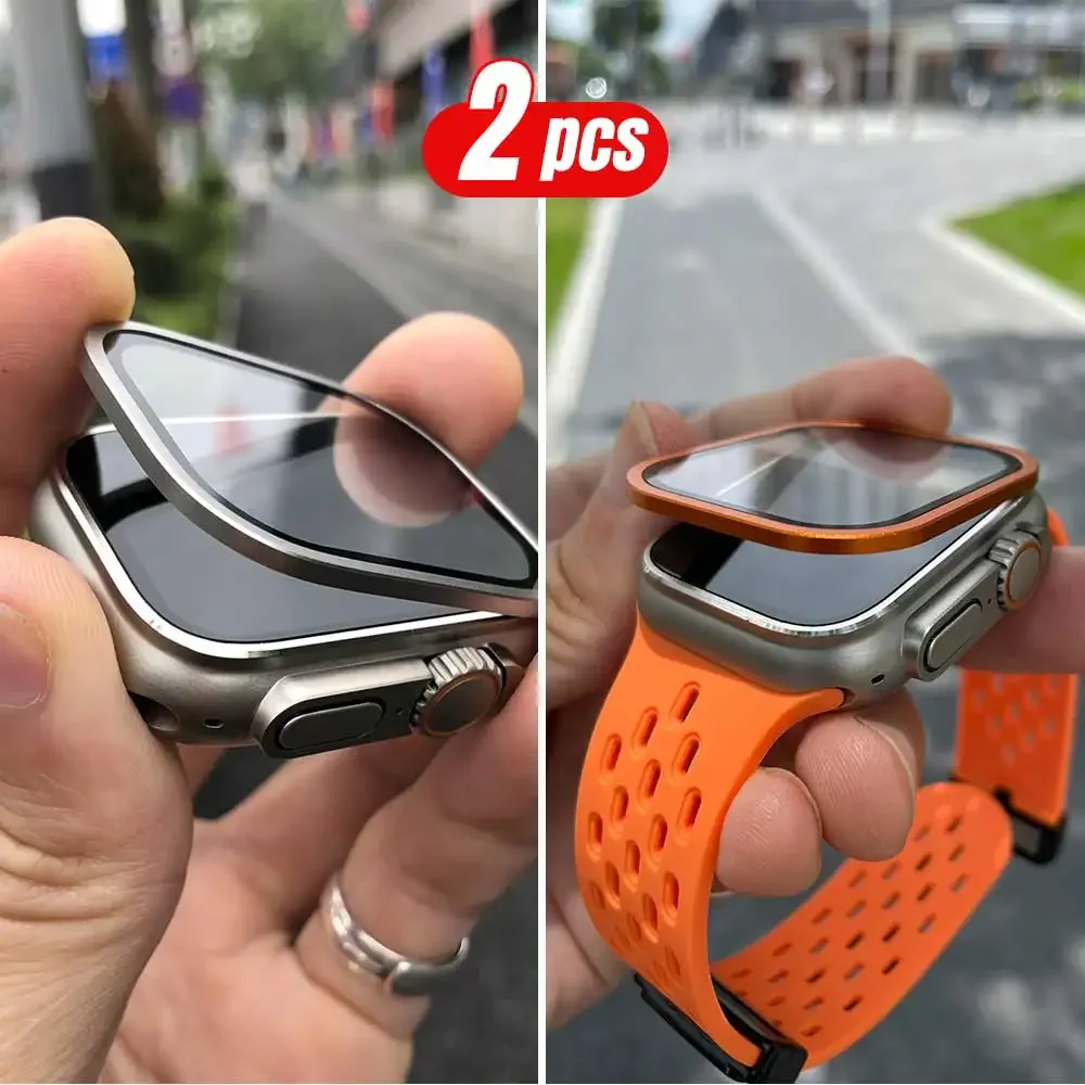 2 قطعة إطار معدني من التيتانيو - مراجعة Smartwatch Watches For Men وسعره