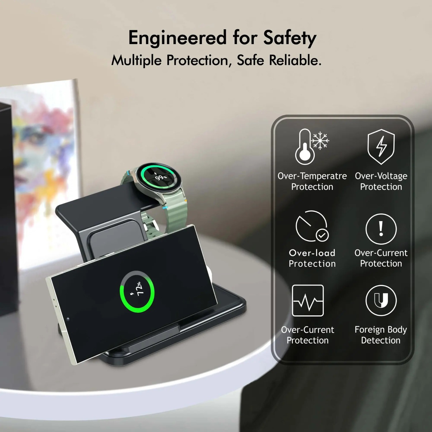 سطح المكتب 3 في 1 محطة شاحن لا - مراجعة Smartwatch Watches For Iphone وسعره