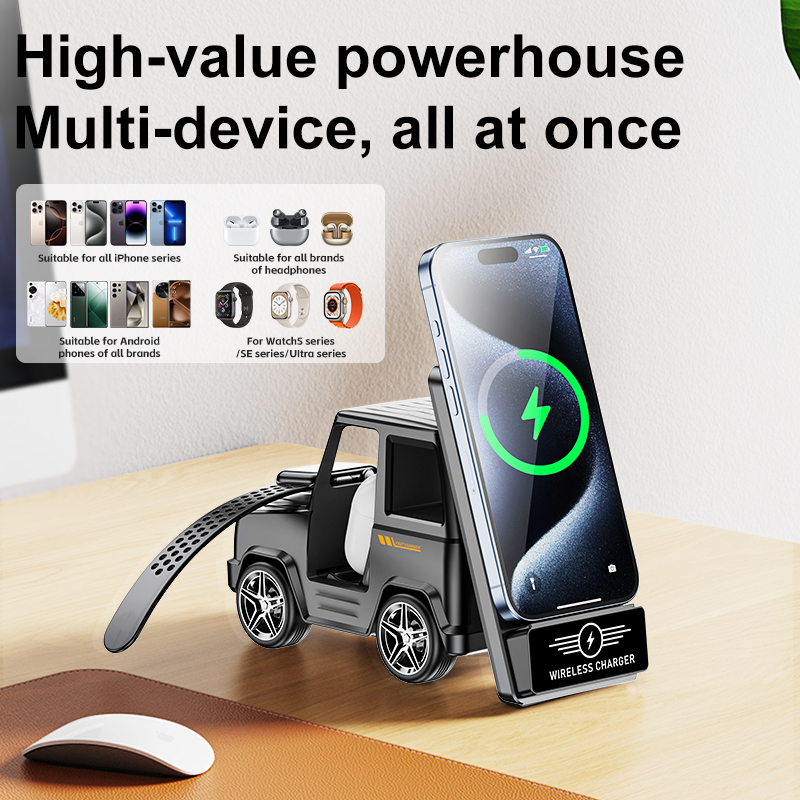 شاحن لاسلكي متعدد الوظائف 3 في - مراجعة Smartwatch Watches For Iphone وسعره