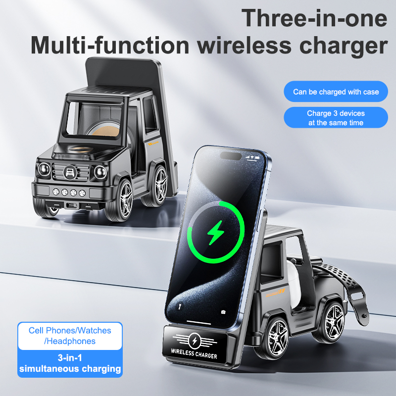شاحن لاسلكي متعدد الوظائف 3 في - مراجعة Smartwatch Watches For Iphone وسعره