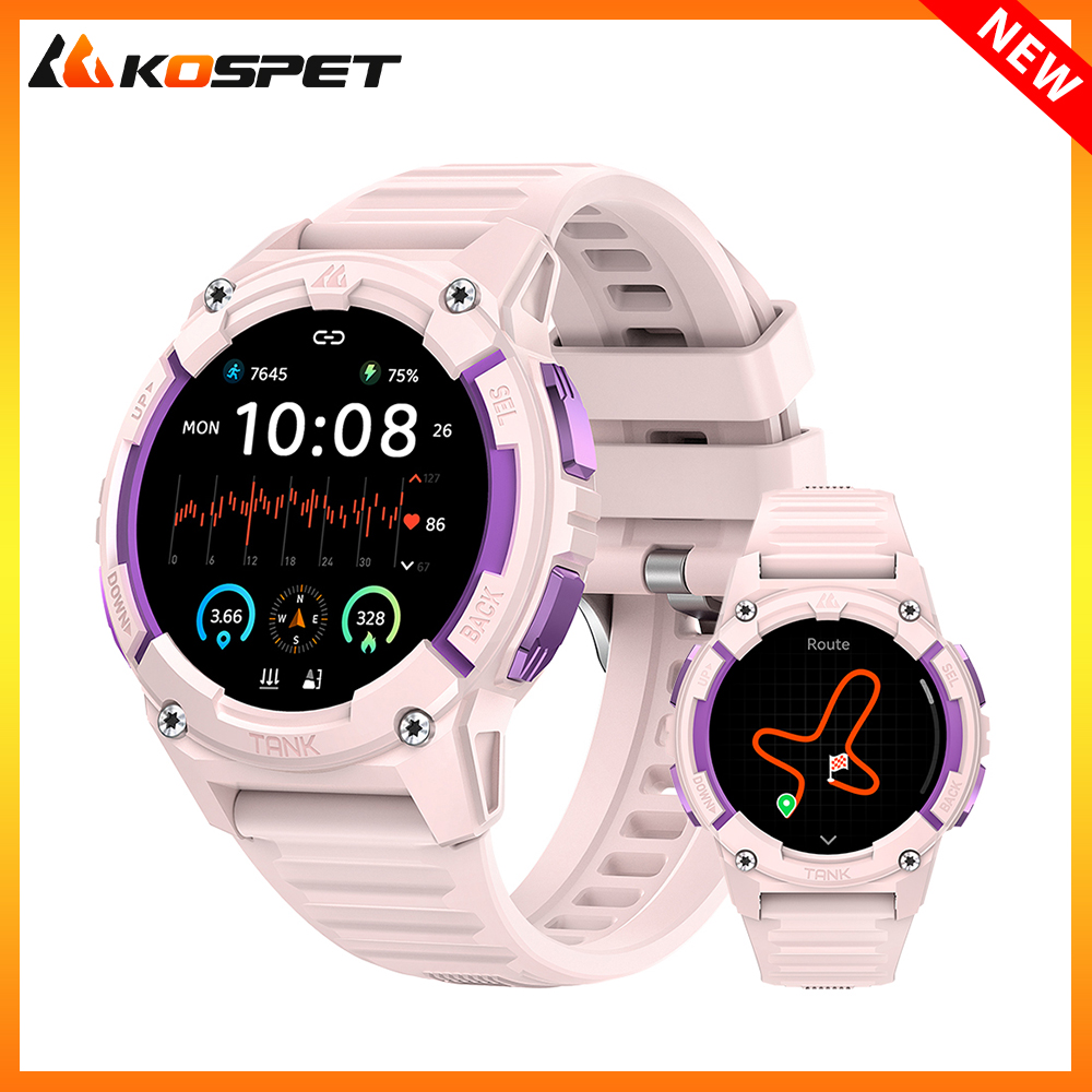 KOSPET TANK S2 GPS الساعات الذ - مراجعة Altimeter Compass Watch وسعره