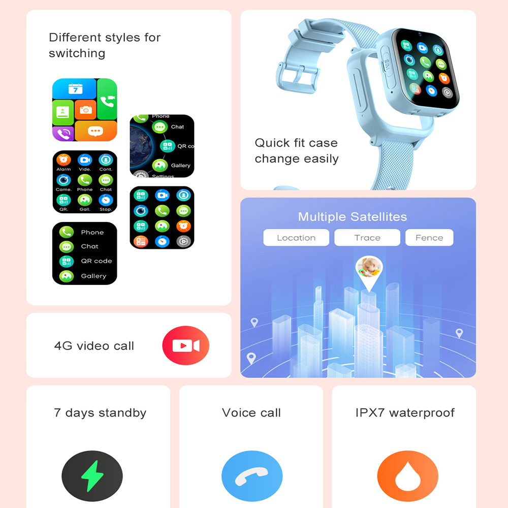 ساعة ذكية للأطفال 4G GPS WIFI  - مراجعة Smartwatch Digital Watches For Kids وسعره