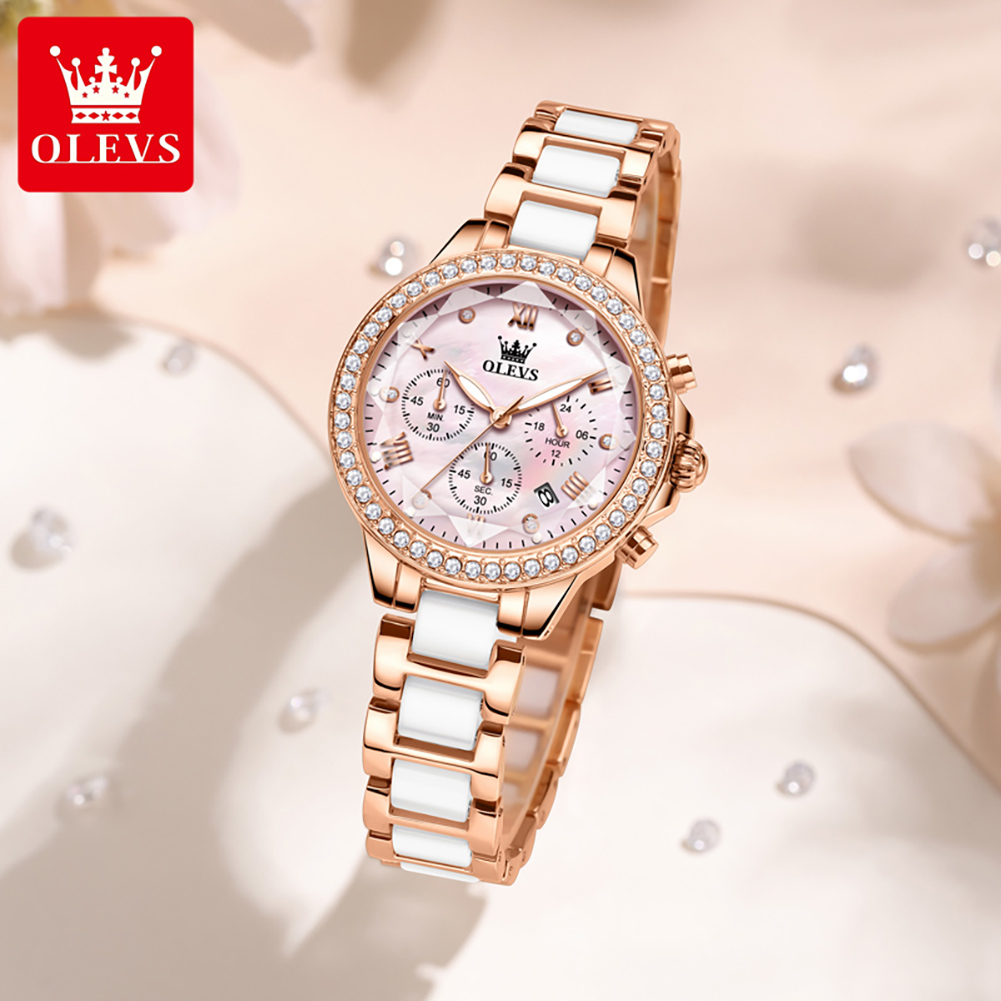 OLEVS 9999 ساعة للنساء الفاخرة - مراجعة Luxury Ceramic Watch وسعره