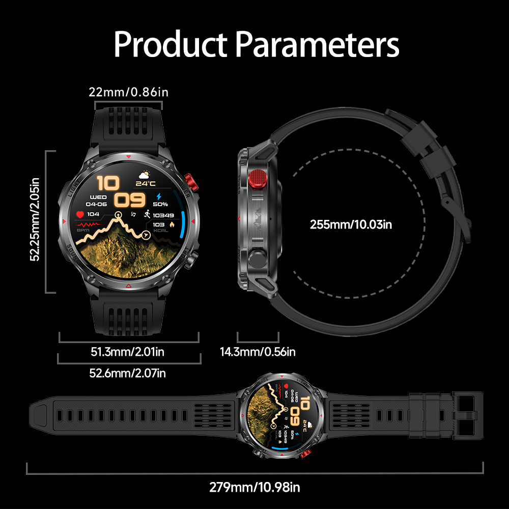 ساعة ذكية HT45 GPS - بطارية طو - مراجعة Watch Display Pillow وسعره