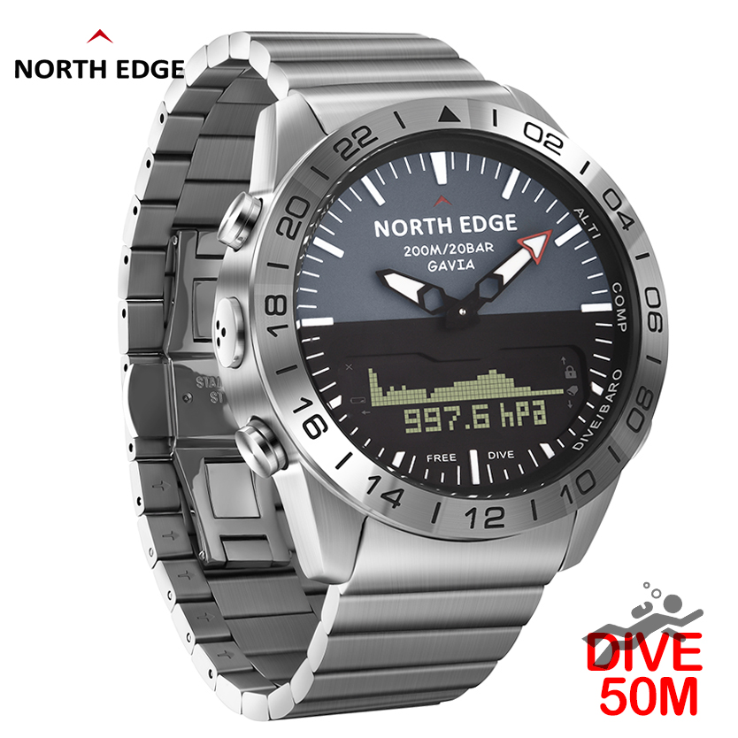 ساعة غوص رجالية من نورث إيدج،  - مراجعة Altimeter Compass Watch وسعره
