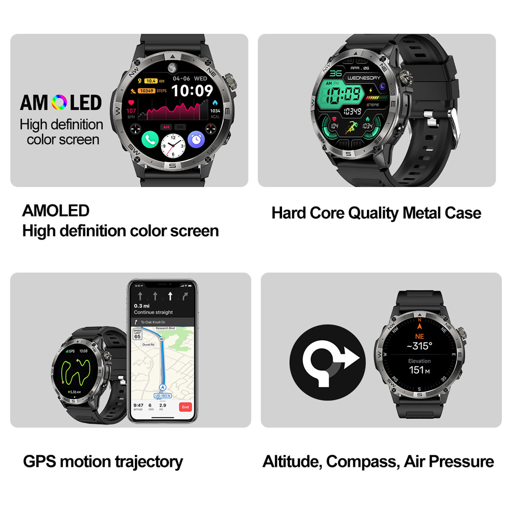 NORTH EDGE GPS الرياضة ساعة ذك - مراجعة Altimeter Compass Watch وسعره