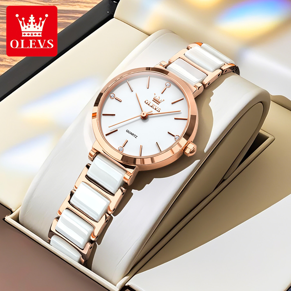 OLEVS ساعة نسائية 5877 ساعة كو - مراجعة Analog Quartz Watch وسعره