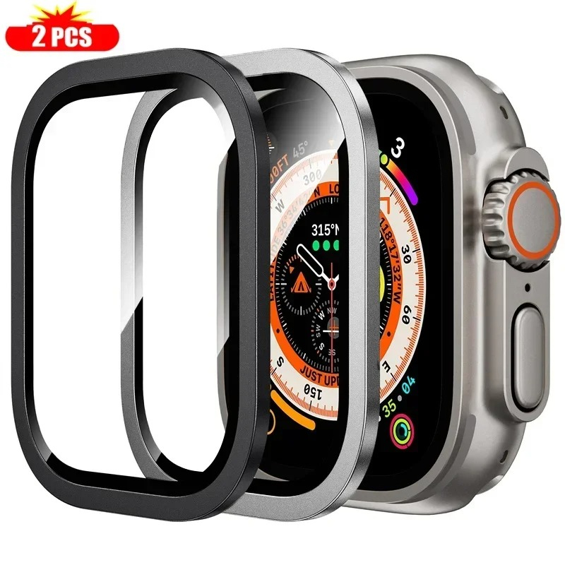 2 قطعة الزجاج المقسى لساعة أبل - مراجعة Smartwatch Watches For Men وسعره