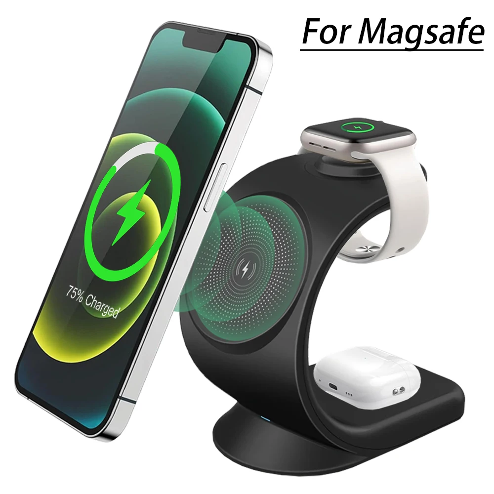 شاحن لاسلكي مغناطيسي 3 في 1 مح - مراجعة Smartwatch Watches For Iphone وسعره