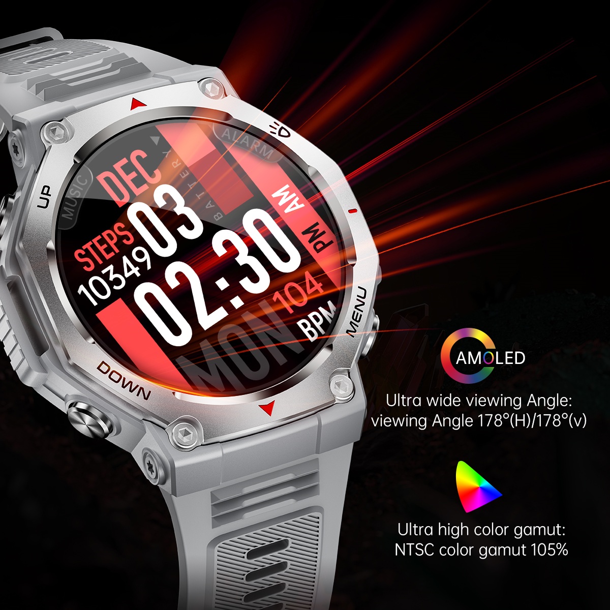 لنظام أندرويد IOS جديد AMOLED  - مراجعة Watch Vs Amazfit وسعره