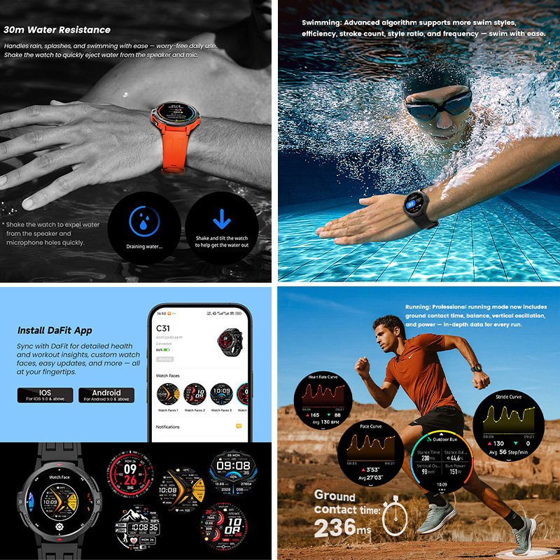ساعة ذكية عسكرية جديدة بجيروسك - مراجعة Smartwatch Timex Watches For Men وسعره