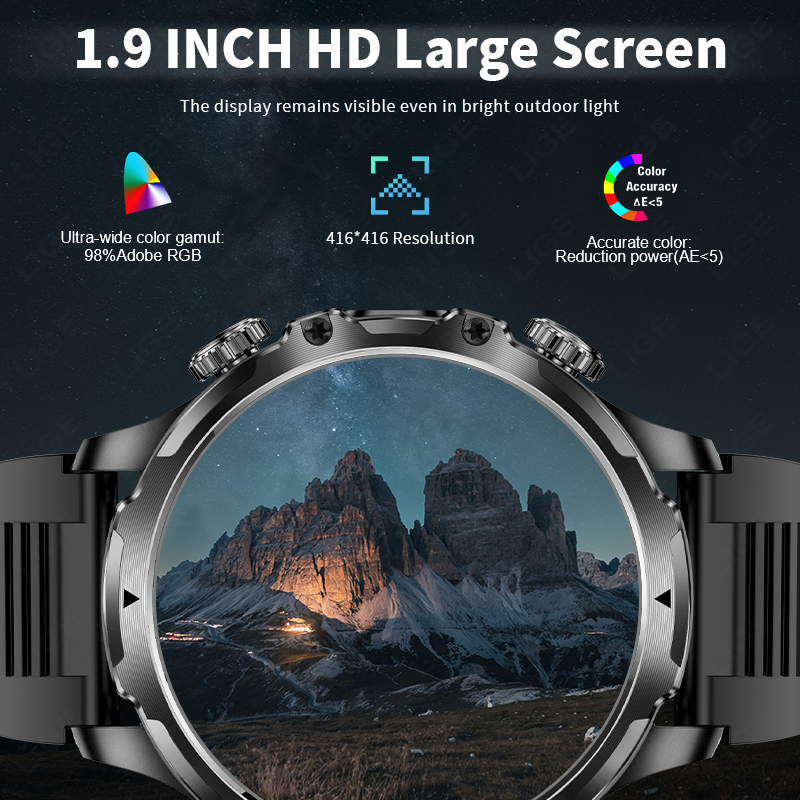 LIGE Smartwatch العسكرية الرجا - مراجعة Smartwatch Timex Watches For Men وسعره