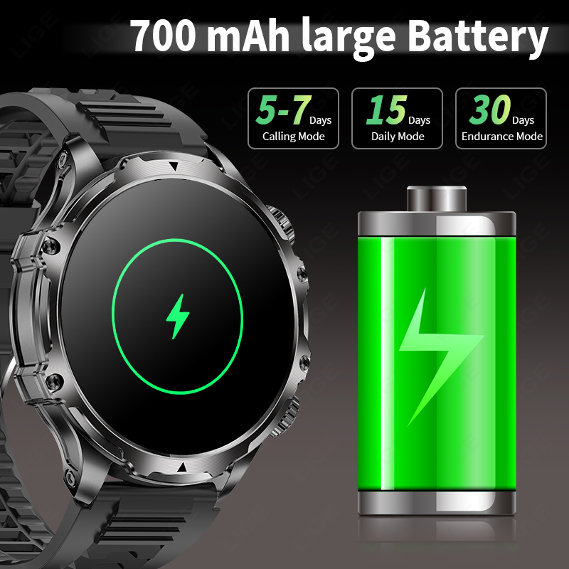 LIGE Smartwatch العسكرية الرجا - مراجعة Smartwatch Timex Watches For Men وسعره