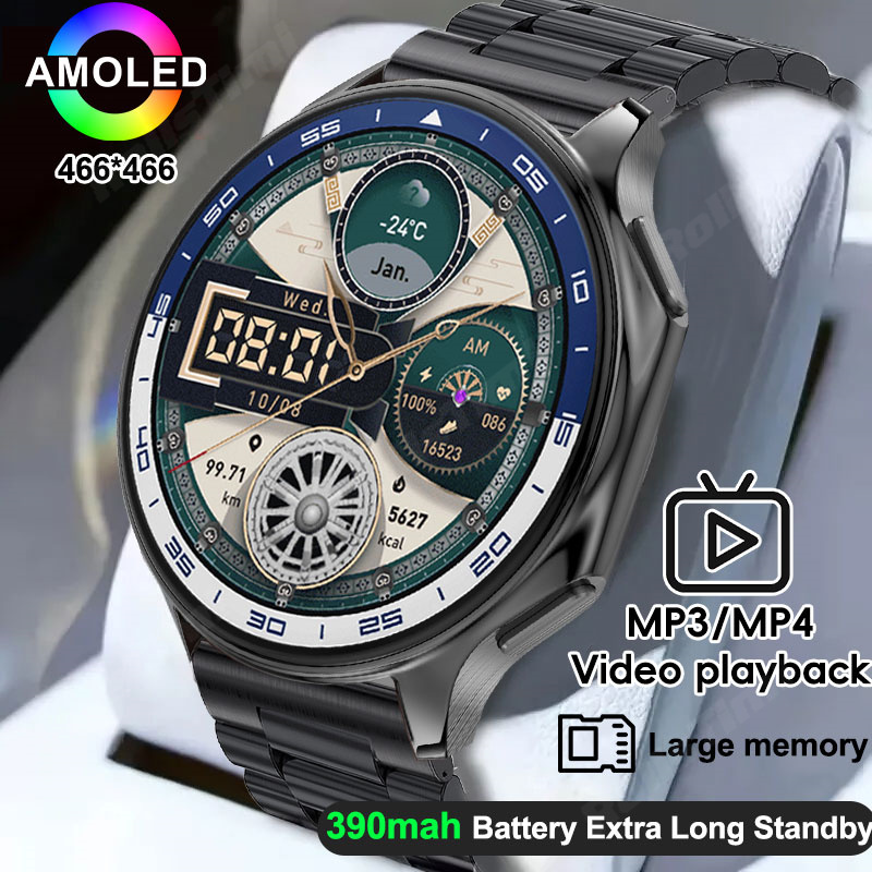 1.43 AMOLED ساعة ذكية ثلاثية ا - مراجعة Smartwatch Timex Watches For Men وسعره