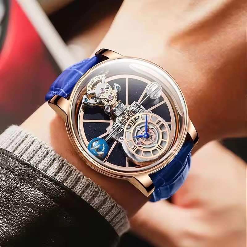 PINDU تصميم رجل ساعة اليد شفاف - مراجعة Watches Not Smartwatch وسعره
