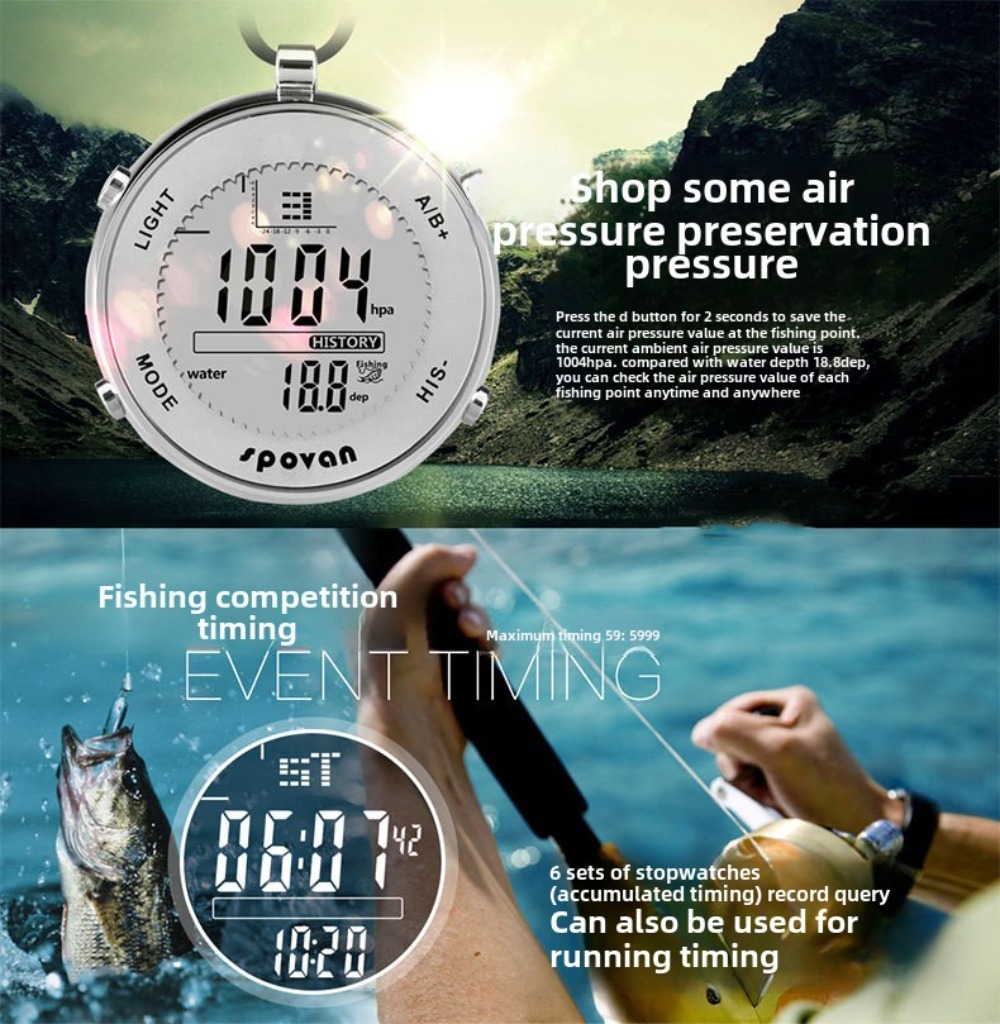 ساعة جيب رقمية مقاومة للماء من - مراجعة Altimeter Compass Watch وسعره