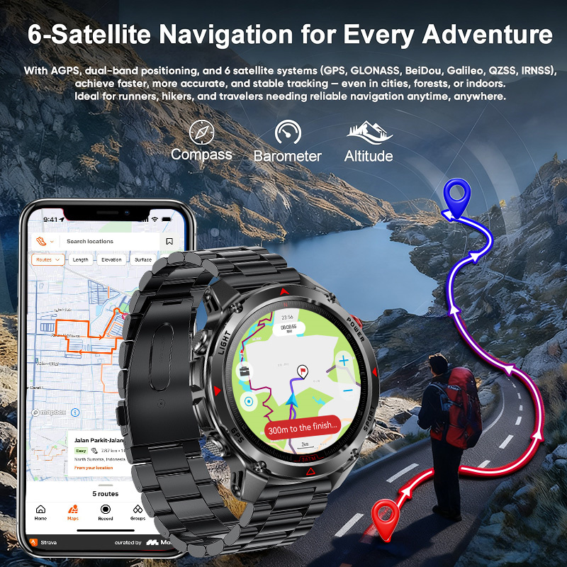 T-Rex 3 Pro العسكرية الصف AGPS - مراجعة Altimeter Compass Watch وسعره