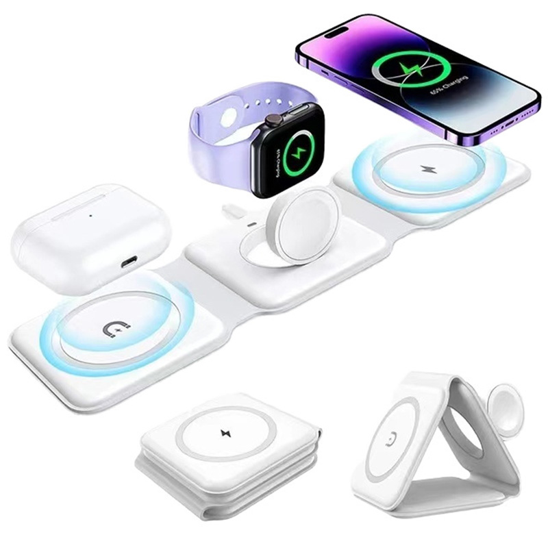 شاحن لاسلكي مغناطيسي 3 في 1 قا - مراجعة Smartwatch Watches For Iphone وسعره