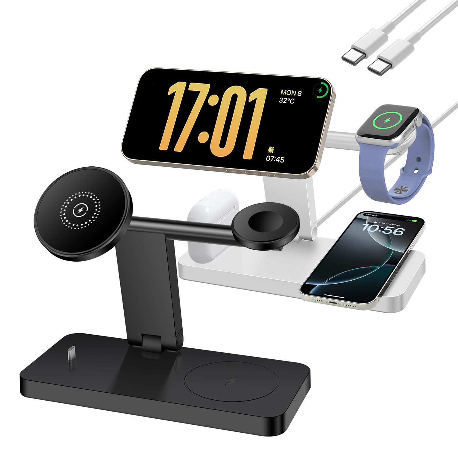 شاحن لاسلكي مغناطيسي 4 في 1 مع - مراجعة Smartwatch Watches For Iphone وسعره