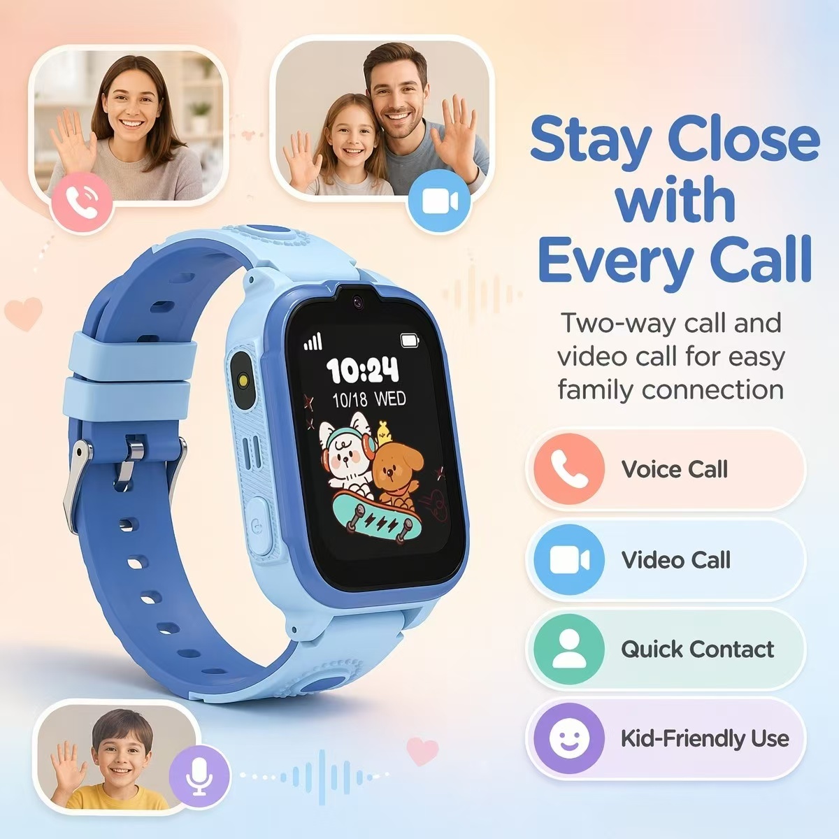 ساعة ذكية للأطفال DH28 بشاشة 1 - مراجعة Kids Watches Not Smartwatch وسعره