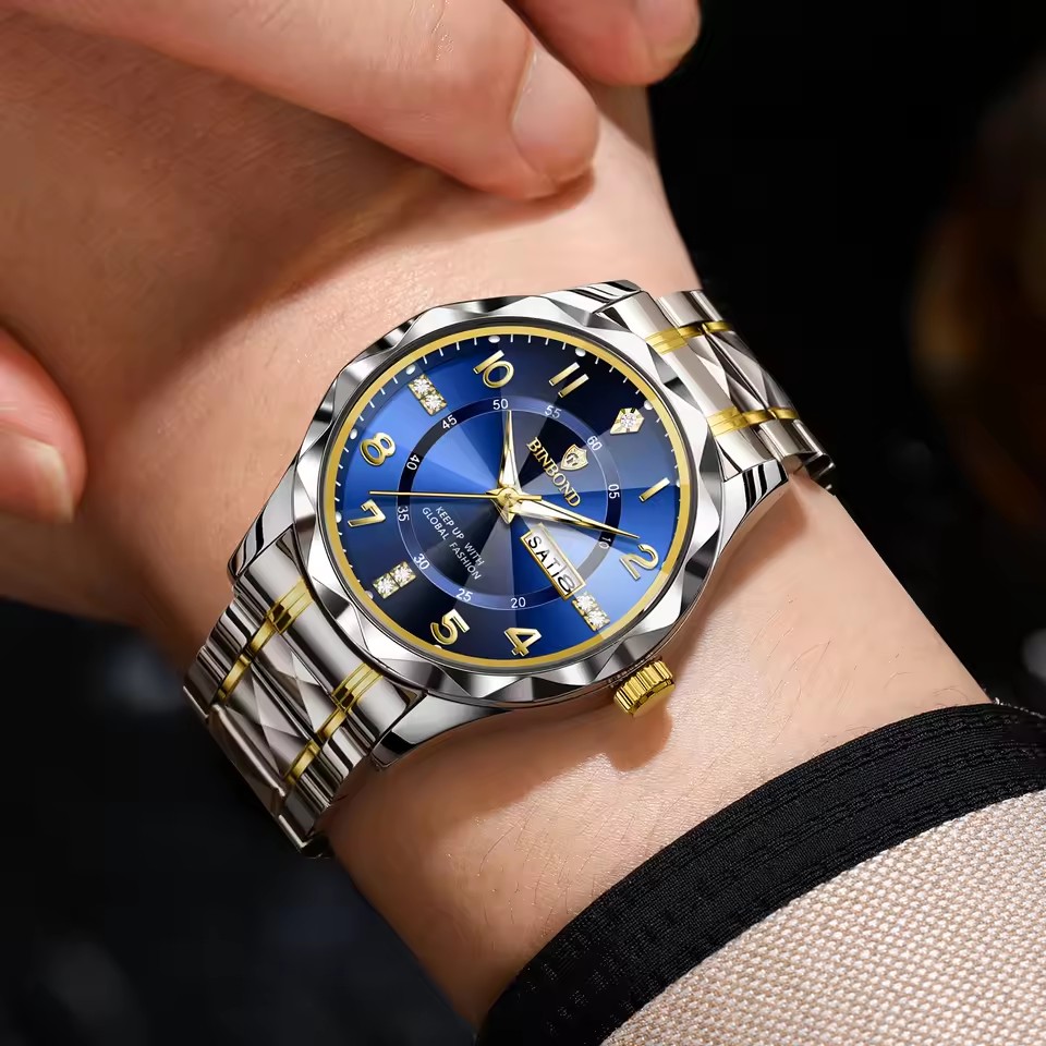 ساعة رجالية عصرية مع إضاءة ليل - مراجعة Watches Not Smartwatch وسعره