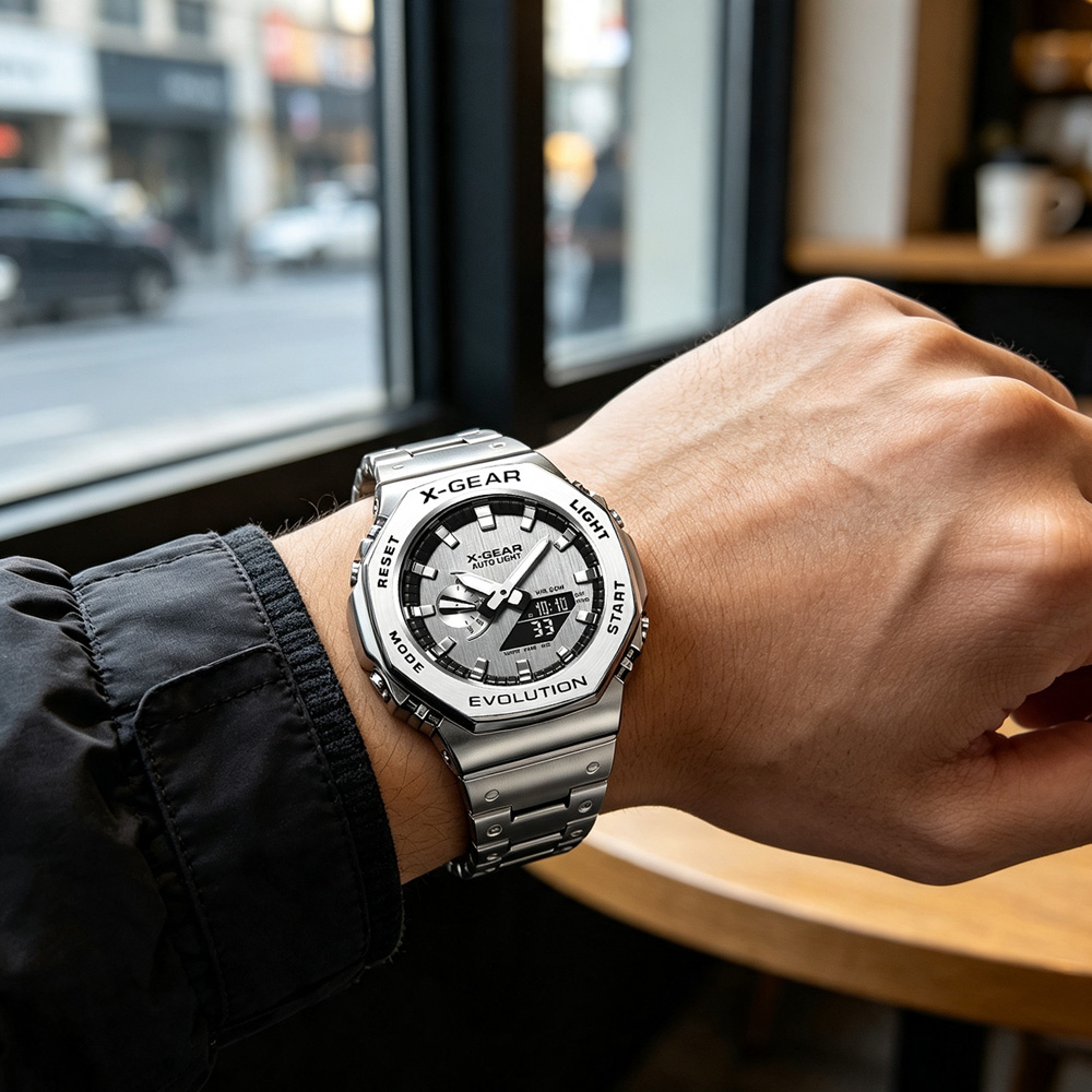 ساعة رياضية رقمية بشاشة مزدوجة - مراجعة Watches Not Smartwatch وسعره