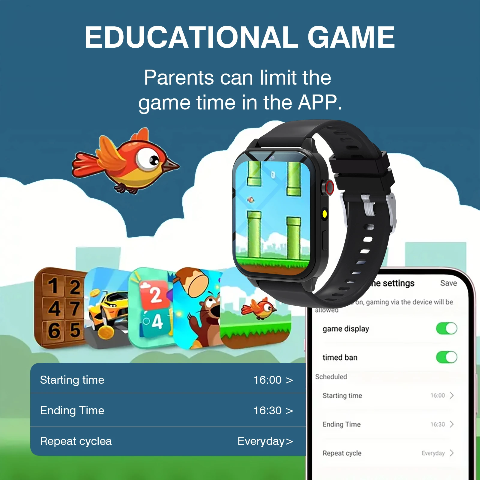 ساعة ذكية للأطفال 18 لعبة كامي - مراجعة Smartwatch Digital Watches For Kids وسعره
