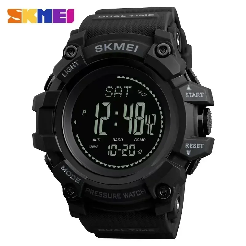 SKMEI 1358 مقياس الارتفاع الطق - مراجعة Altimeter Compass Watch وسعره