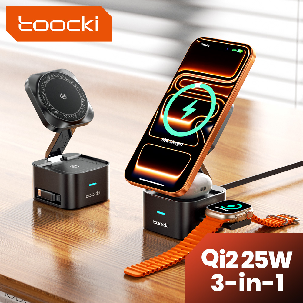 شاحن لاسلكي Toocki QI2.2 بقوة  - مراجعة Smartwatch Watches For Iphone وسعره