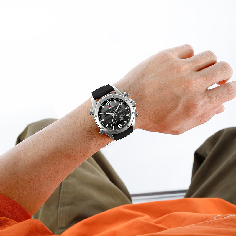 ساعة نافيفورس للرجال بشاشة LCD - مراجعة Watch Display Pillow وسعره