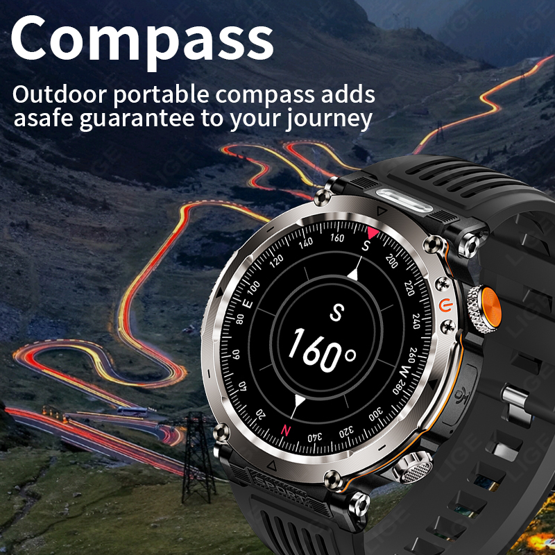 ساعة ذكية عسكرية جديدة للرجال  - مراجعة Smartwatch Watches For Men وسعره