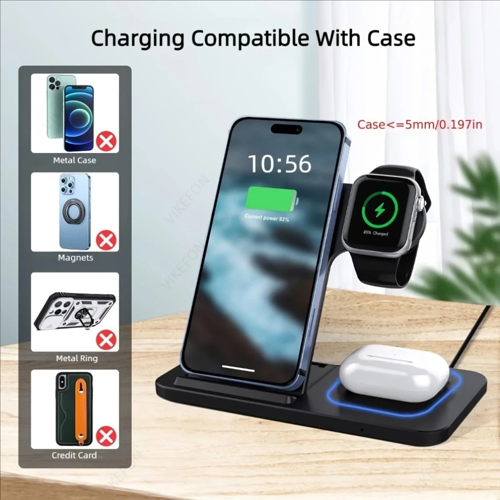 محطة شحن لاسلكية قابلة للطي 3  - مراجعة Smartwatch Watches For Iphone وسعره
