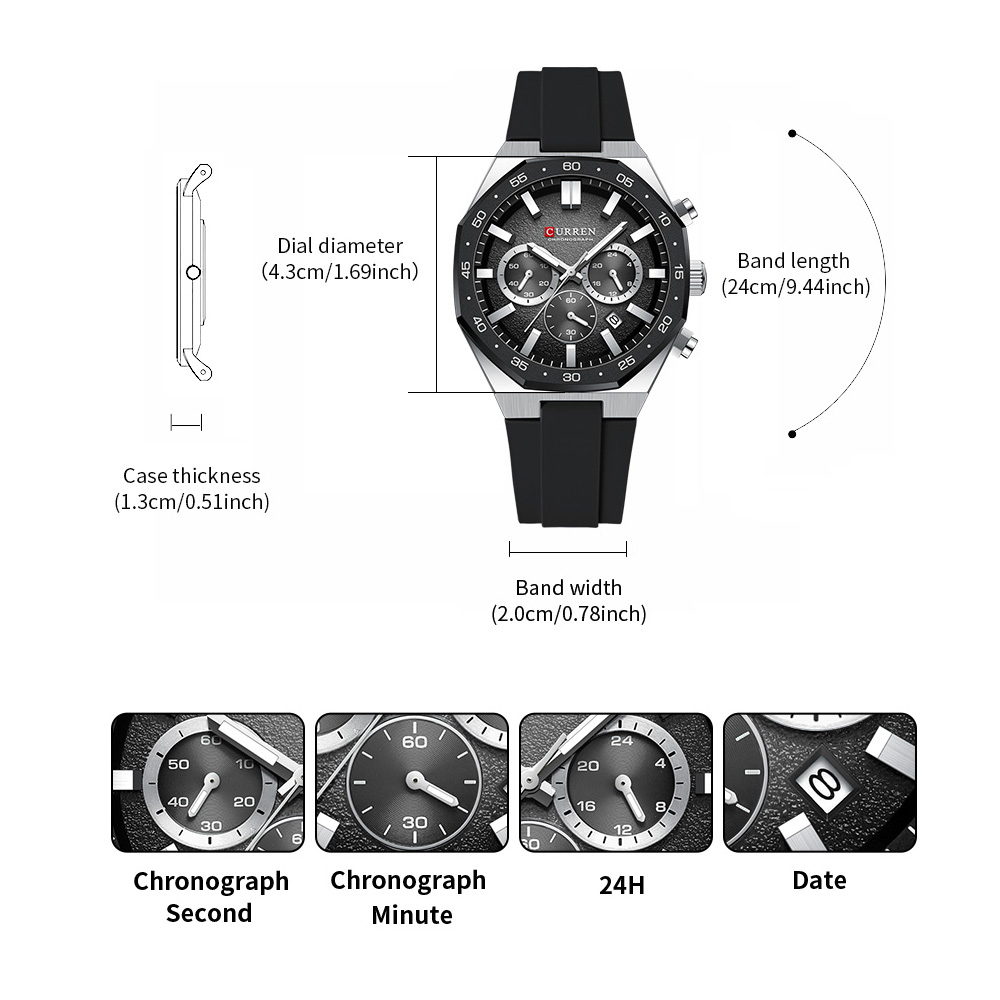 ساعة يد رياضية رجالية عصرية من - مراجعة Analog Quartz Watch وسعره