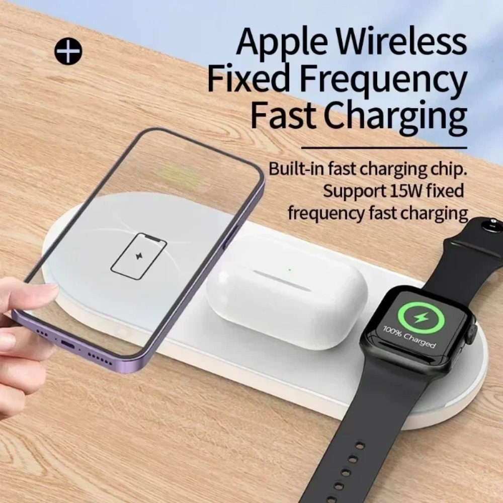 محطة شحن لاسلكية 3 في 1 سريعة  - مراجعة Smartwatch Watches For Iphone وسعره