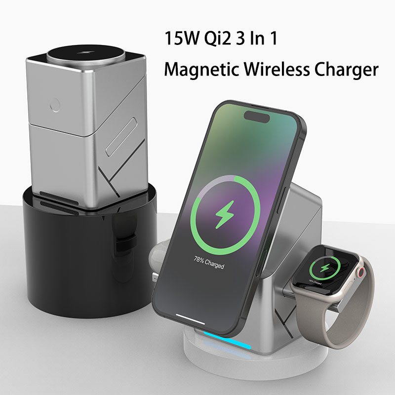 شاحن لاسلكي متعدد الوظائف 3 في - مراجعة Smartwatch Watches For Iphone وسعره