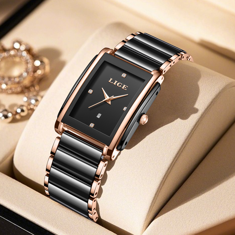 ساعات نسائية أنيقة من LIGE، سو - مراجعة Luxury Ceramic Watch وسعره