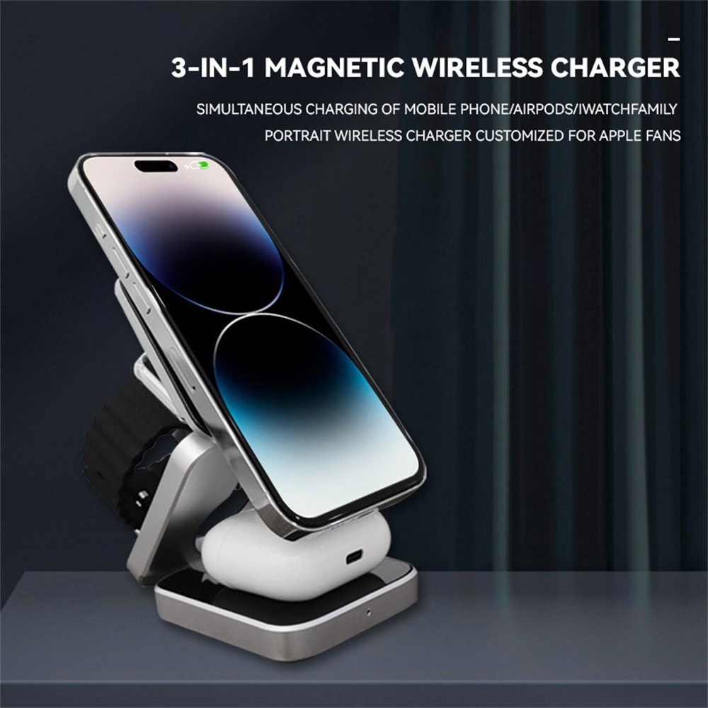 محطة شاحن لاسلكية مغناطيسية قا - مراجعة Smartwatch Watches For Iphone وسعره