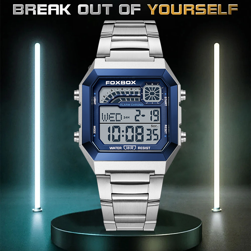 ساعة رجالية رقمية فاخرة من FOX - مراجعة Analog Quartz Watch وسعره