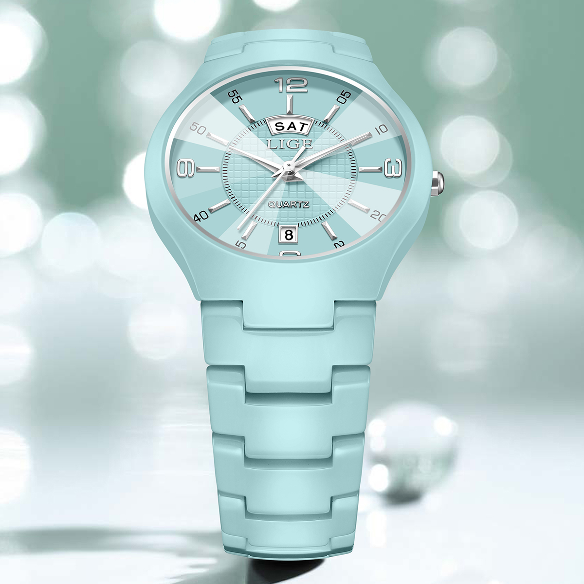 ساعة يد نسائية فاخرة من LIGE،  - مراجعة Luxury Ceramic Watch وسعره